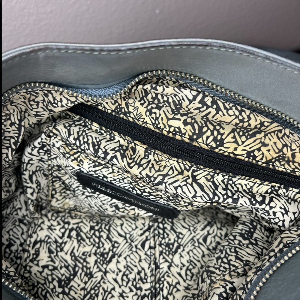 Rebecca Minkoff Studded Satchel Bag Shoulder Purse Bright Light Blue​​​ - Picture 11 of 12